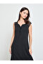 Black Shoulder Lace Trim Placket Detail Nightdress - 2