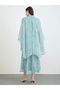 Green Floral Print Dobby Cape Maxi Dress - 5