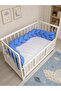 270 cm Knitted Crib Protector 3-Sided Knitted Protection Pad - Crib Protection Cushion - 4