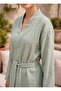 Double Layered Fine Scalloped Muslin Fabric Women's Dressing Gown / Kimono - 3