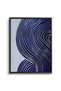 Modern Navy Blue Set of 2 Abstract Wall Art | Framed Canvas Print with Silver Foil Embossed | Luxury Modern Decor for Living Room, Bedroom, Office & Gift - 4