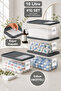 4-Piece Detergent Storage Box - Sliding Lid Bathroom Organizer Tablet Powder Detergent Container 10Lt Anthracite