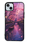 iPhone 15 Plus Sakura Twilight Canal Design Glossy Phone Case