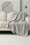 100% Cotton Sofa Cover - Multi-Purpose Sofa Shawl, Pique, Picnic Cover-170X220Cm-Light Gray