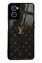 Oppo A96 Black Marble Gold Lv Design Glossy Phone Case