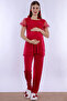 Maternity Pajama Set with Breastfeeding Feature Effortt - Cherry
