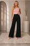Women's Modal Pocketless Front-Placed Straight Belted Pants Style Sweatpants