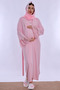 Comfortable Cut and Breastfeeding Feature Maternity and Postpartum Set with Hijab, 5 Pieces Effortt - Pink - 2