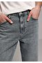 Loose Relaxed Fit Men's Green Cast Denim Jean Trousers - 5
