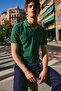 Men's Buttoned Fashion Green Polo Collar T-Shirt - 2