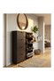Shoe Cabinet with 4 Flip Drawers,Slim Shoe Storage Cabinets for Entryway,Black Narrow Wall Shoe Cabinet for Hallway,Living Room, Bedroom - 4