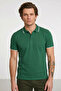 Men's Casual Short Sleeve Slim Fit Green Polo Collar T-Shirt - 2