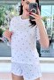 100% Cotton Single Jersey Combed Cotton Shorts Pajama Set 6Y291 - 3