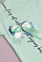 Girl's Double Set with Stoned Bow - 26Y 0881 - 2