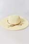 Women's round beach pool garden straw hat ecru