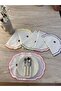 طقم أمريكي مطرز بالزهور من باباتيا مكون من 6 قطع ملونة - 3