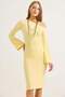 Lycra Soft Flounce Sleeve Stylish Dress Yellow - 3