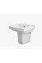 SOMANY Pablo Wash Basin with Half Pedestal – Modern Ceramic Bathroom Sink, Space-Saving Wall Mounted Wash Basin - 3