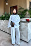 White Wide-Sleeve Belted Shirt - 2