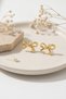 Pair of Women's Yellow Color Bowknot Earrings - Elegant Brass Earrings - 6