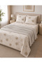 Stylish Floral Patterned Boxed Double Pique Set 200X230 cm - 3