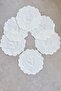 Floral Patterned Premium American Service Set of 6 |   Decorative Supla Set with Embroidery Detail |   Lux Presentation Plate Mat - 4