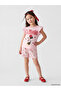 Lcw Kids Pink Printed Girls' Shorts Set