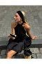 Elegant Halter Neck Pleated Short Dress - 2