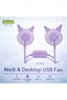DianDi Neck & Desktop USB Fan Rechargeable Mini Portable Fan - 2