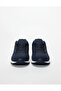 Men's Navy Blue Daily Flexible Lace-Up Breathable Comfortable Soft Sole Sneaker Sports Shoes - 2