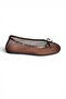 Y274623315 Brown Mesh Women's Ballerinas - 6