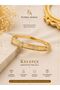 Funda Ayhan Jewelry Gold Color Zircon Stone Handcuff Bracelet - 2