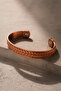 Men's and Women's Copper Bracelet with Leather Weave on Top and Magnet Model Pure Copper Bracelet - 3