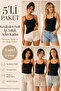 Women's 95% Cotton Strapless Padded 5-Piece Basic Undershirt - Flexible & Comfortable 5-Piece Bra Singlet