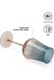 2-Piece Wine Glass 480mL, Handmade Mouth Blown White Wine Glasses Elegant Gradient 2 ToneTeal Color Glass - 7