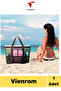 # Beach Bag Durable Quality Black Mesh Pool Sea Beach Bag Multi-Pocket Design Zippered Internal Compartment Summer Vacation Beach Bag - 4