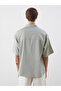 Nevavm Comfortable Fit Short Sleeve Men's Jean Shirt with Difference - 4