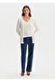 Ecru Silk Blended Knitwear Cardigan - 2