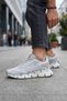Unisex Gray Zig Sole Breathable Walking and Daily Sports Shoes - Sneaker