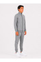 Boy's Cotton Stand Collar Tracksuit Set 26104 - Anthracite Melange - 2