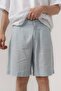 Coast Basic Linen Fabric Button Closure Shorts - 8