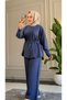 6314 - Stylish and Comfortable Viva Casual Women's Shirt and Pants Set with Waist Tie Detail