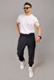 Men's Baggy Style Parachute Fabric Sweatpants with Zippered Pockets and Elastic Cuffs - 2