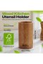 AIUHI Wood Utensil Holder for Kitchen Counter, Wooden Utensil Crock, Kitchen Utensil Organizer, 5.9"x 3.5" Large Spatula and Spoon Holders - 2