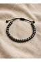 Hematite Stone Detailed Adjustable Bracelet - 2