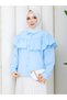 Women's Hijab Ruffled Flounce Detailed Long Sleeve Shirt Blouse - 5