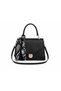 Glanzia Bella Noir Mini Bag Women's Hand and Shoulder Bag Stylish Daily Use Faux Leather Black - 4