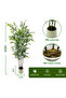 180cm Artificial Ficus Tree Silk with Imitation White Ceramic Planter Indoor Outdoor Home Garden Office Living Room Decoration - 2