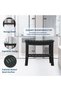 Waterproof HDPE Shower Bench with Storage Shelf - 52cm Non-Slip Seat, Sturdy 180kg Capacity - For Seniors, Bathing, Spa, Leg Shaving - Stylish and Durable - Black - 7