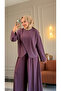 6582 - Stylish Comfortable Casual Modal Asymmetrical Tunic Trousers Women's Set - 3